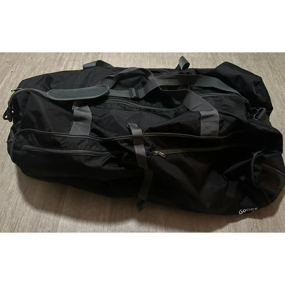 Gonex Large Foldable Travel Duffle Bag Black